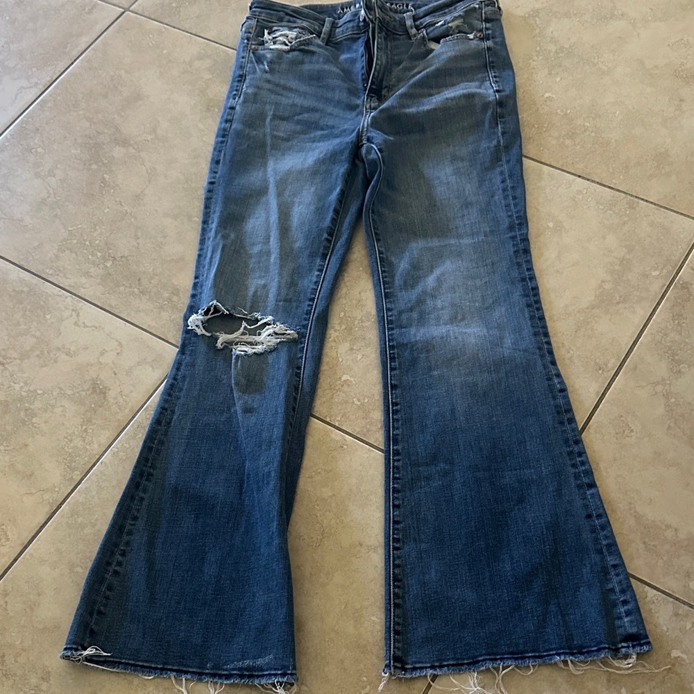 American Eagle Outfitters Dark Blue Flare Jeans